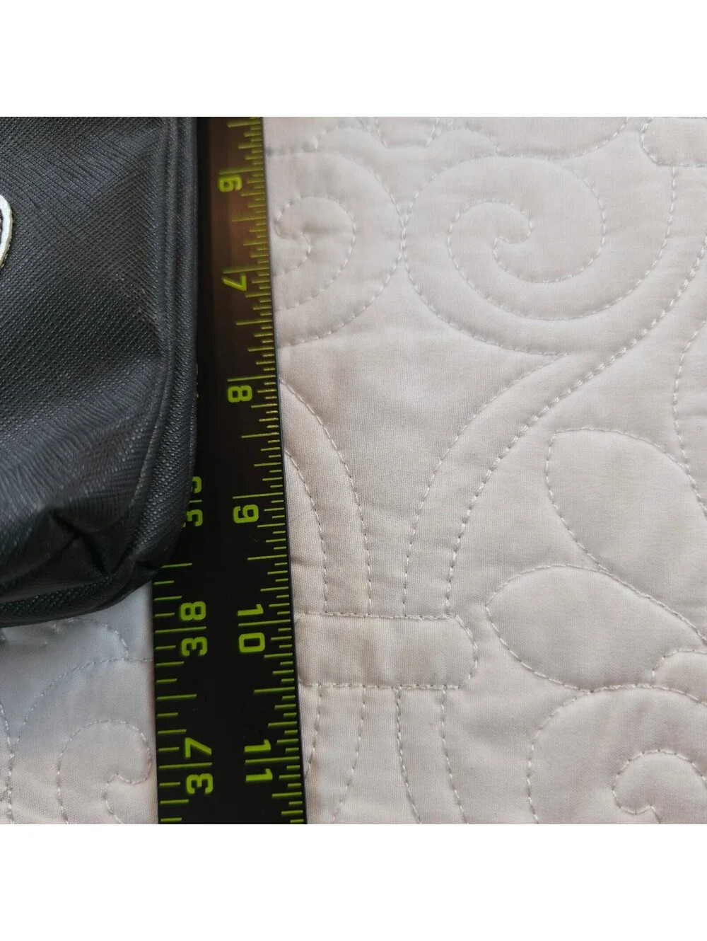 Disney Parks Mickey & Minnie Mouse Kiss Crossbody  Black Silver Faux Leather